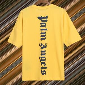 Palm Angels Short Sleeve T-Shirt Yellow